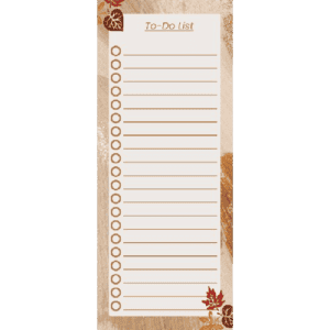A Very Simple Fall-Themed To-Do List Notepad