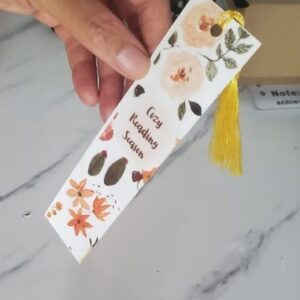 A Very Simple Cozy Reading Season Bookmark with Tassel