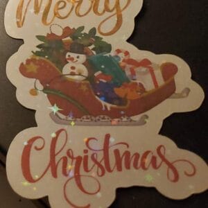 Holographic Merry Christmas Sticker