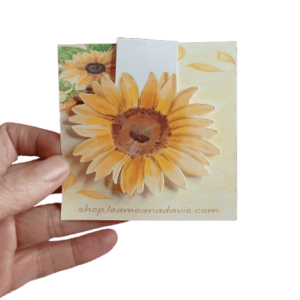 Sunflower Themed Magnetic Bookmark
