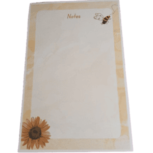 Sunflower-Themed 5.5” x 8.5” Notepad