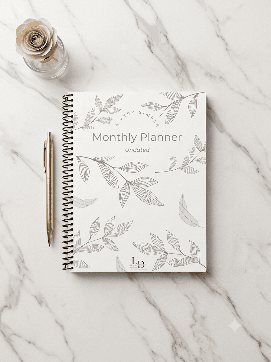 Very Simple Undated Monthly Planner – Handmade 12-Month Planner - Image 2