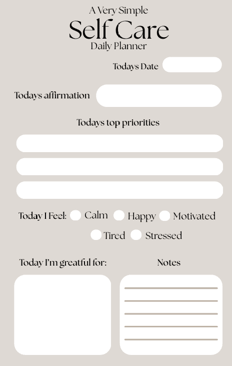 A Very Simple Self Care Daily Notepad Planner - Image 2